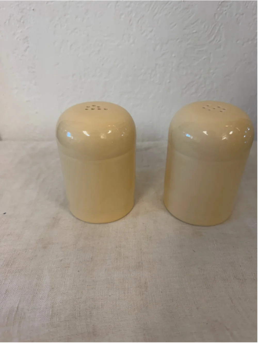 Fiesta Fiestaware Salt and Pepper Shakers Stovetop Rangetop Yellow Retired